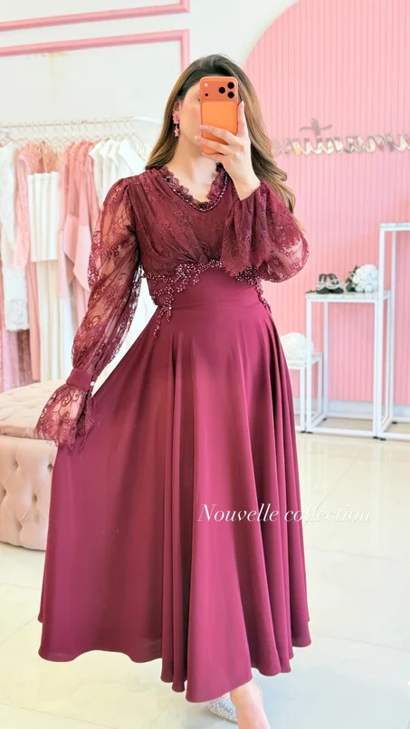 Robe lyly bordeau