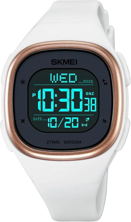 ساعة رقمية للجنسين من ازوني رياضية متعددة الوظائف مربعة