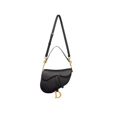 DIOR SADDLE BAG WITH STRAP BLACK