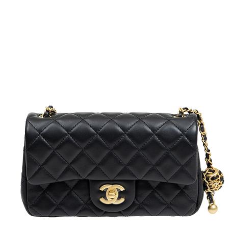 CHANEL MINI OPEN HEART FLAP WITH AGED GOLD HARDWARE