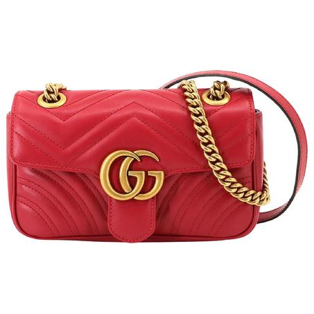 GUCCI MARMONT SMALL SHOULDER RED