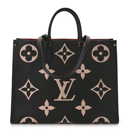 LOUIS VUITTON EMPREINTE MONOGRAM GIANT ONTHEGO GM BLACK BEIGE