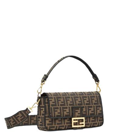 FENDI BAGUETTE BROWN FABRIC