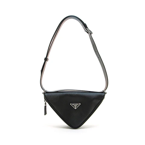 PRADA SAFFIANO BELT BAG POUCH SHOULDER BAG BLACK