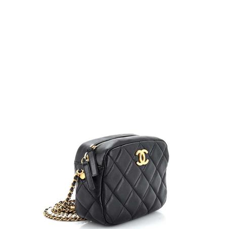 CHANEL PEARL CRUSH CAMERA CASE QUILTED LAMBSKIN SMALL