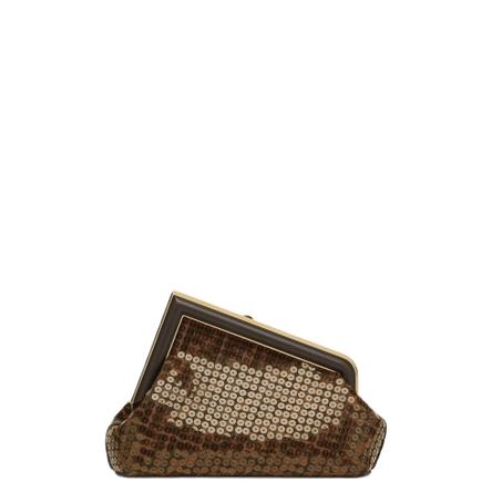 FENDI FIRST SMALL BROWN FABRIC