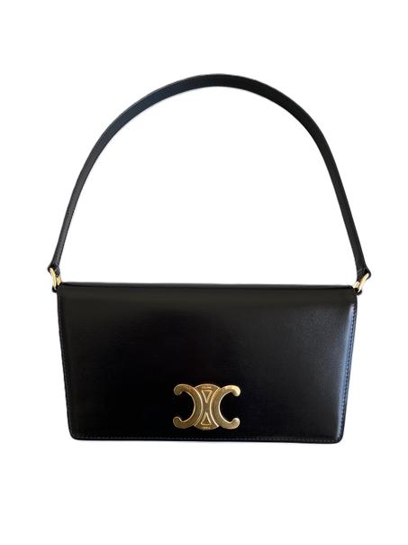 CLASSIQUE TRIOMPHE BAG IN SHINY CALFSKIN BLACK