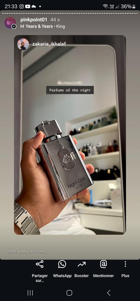 Night Club Silver Fragrance World for men