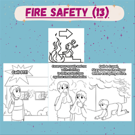 fire safety for kids coloring worksheets preschool