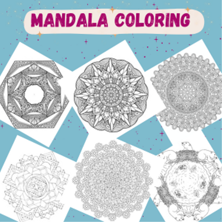 50Beautiful Mandala Coloring Pages, Printable Coloring Pages, Adult Coloring Pages, Mandalas, Printable Coloring Sheets, Stress Relieve