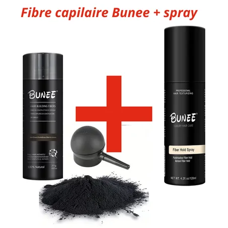 Des cheveux plus denses instantanément – effet naturel garanti | Fibres + spray longue tenue 💧waterproof (Livraison 1000f partout)