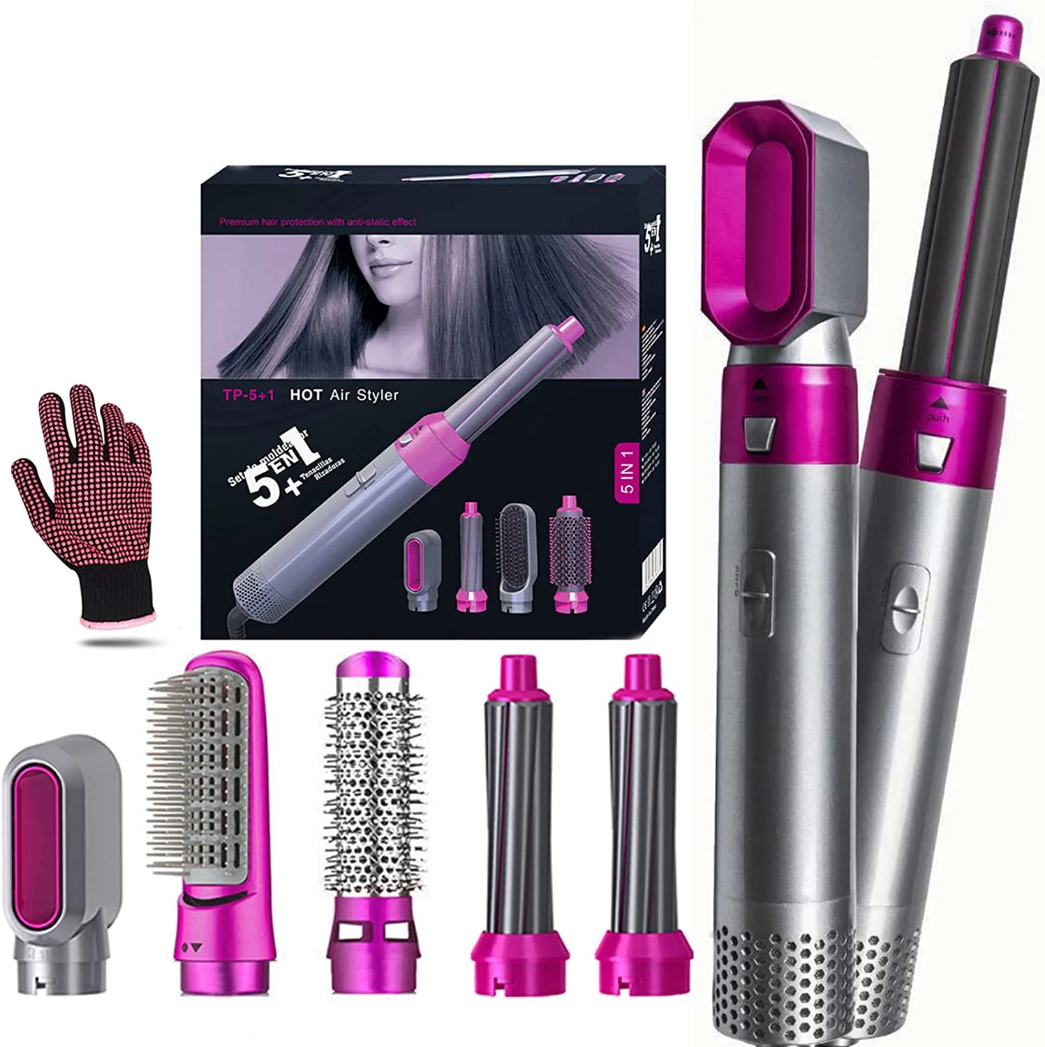 5 in 1 Hot Air Styler أداة تصفيف الشعر المثالية