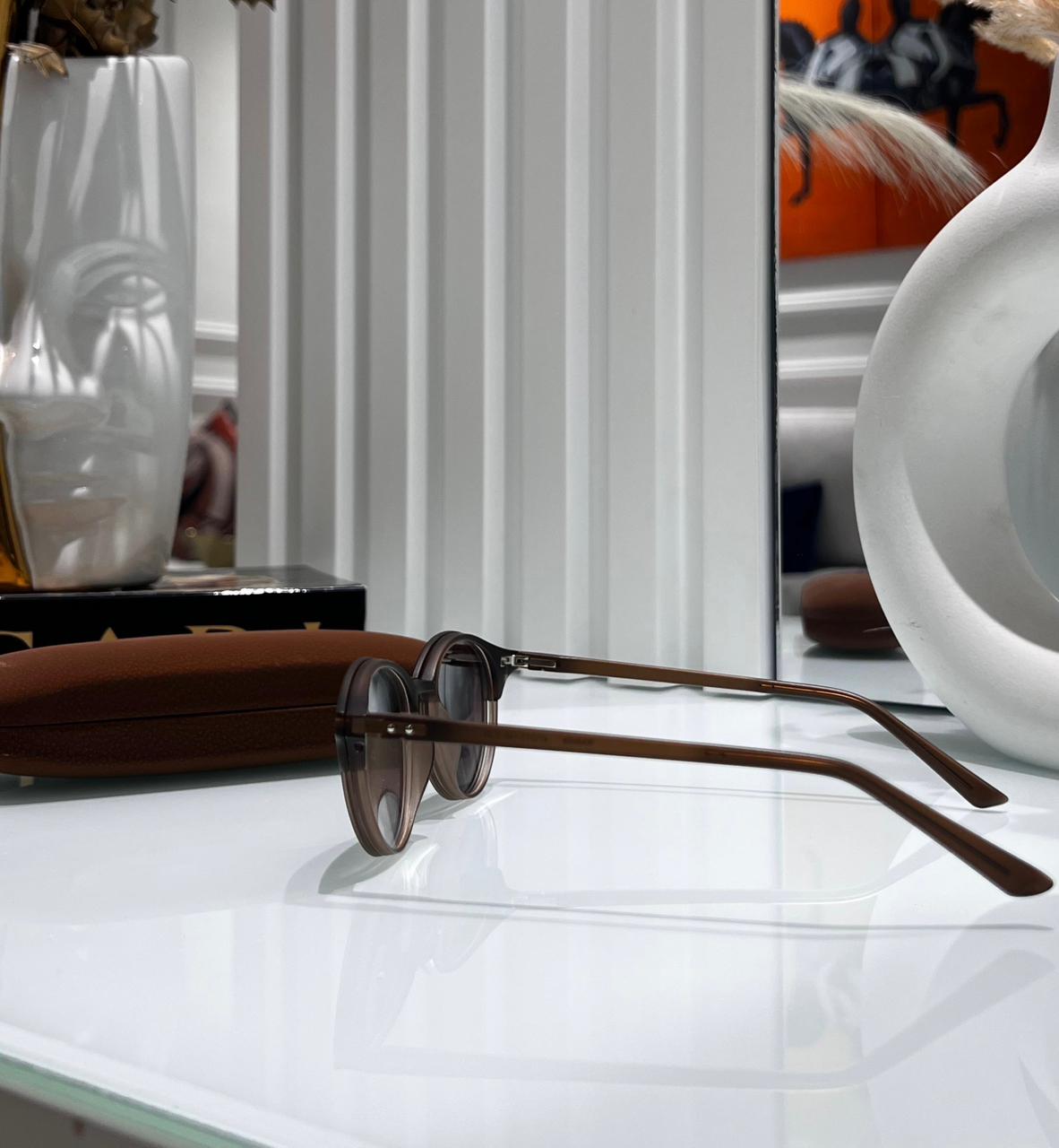 LUNETTES A CLIPS MARRON