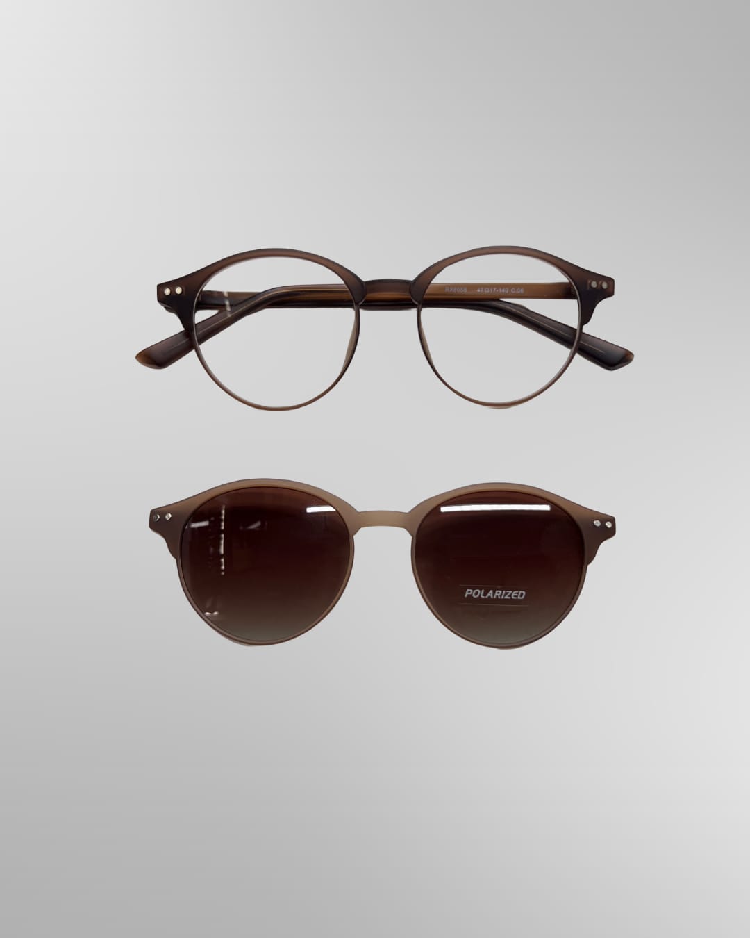 LUNETTES A CLIPS UNISEX MARRON