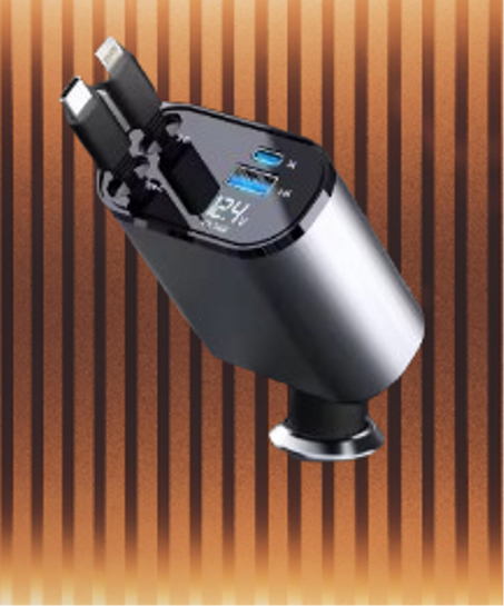 شاحن سيارة عالمي مخصص سريع الشحن مع كابل