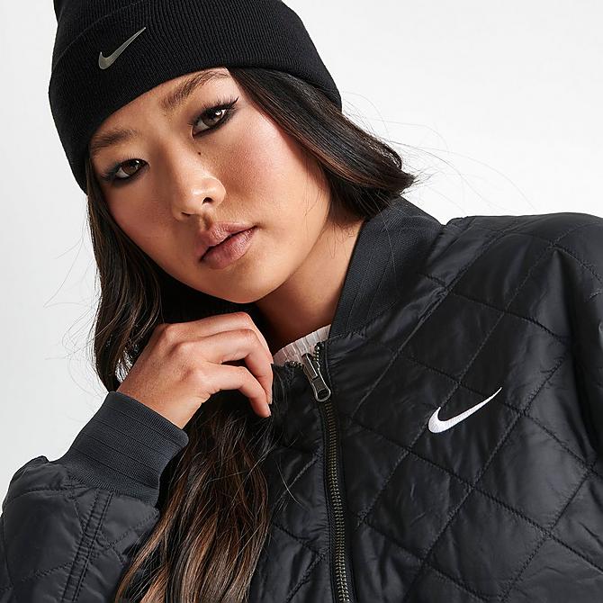 Nike Women's Sportswear Varsity Bomber Jacket, Black, Size: Large