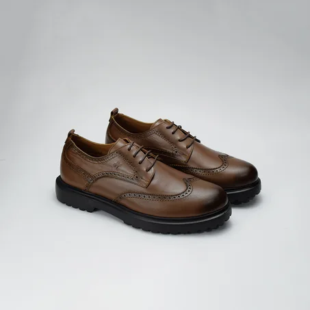 Chaussures Derby pour hommes Marron