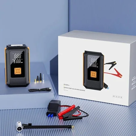Pompe de compresseur d'air avec démarreur de secours - démarreur batterie voiture - démarreur voiture