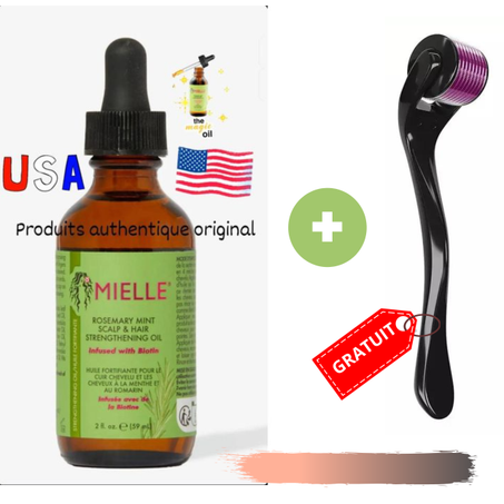 Huile fortifiante pour cuir chevelu et cheveux au romarin et à la menthe Organics avec biotine et huiles essentielles, Organics Rosemary Mint Hair strengthening oil 59 ml