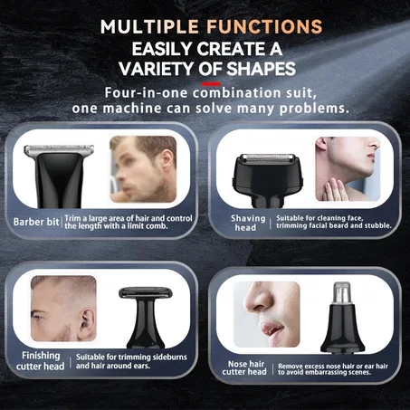 ماكينة حلاقة للرجال 4 في 1  |   حلاقة سهلة ونتيجة مثالية