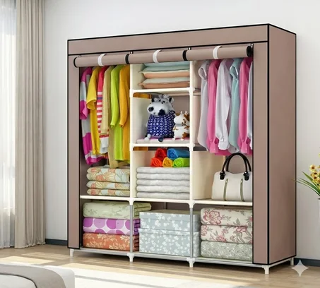 خزانة ملابس قابلة للطي | وحدة تخزين محمولة وأنيقة لغرفتك – مقاومة للغبار والماء
