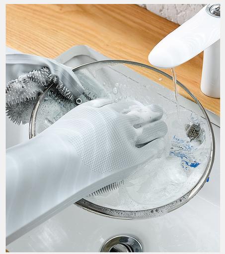 Gants brosse en silicone