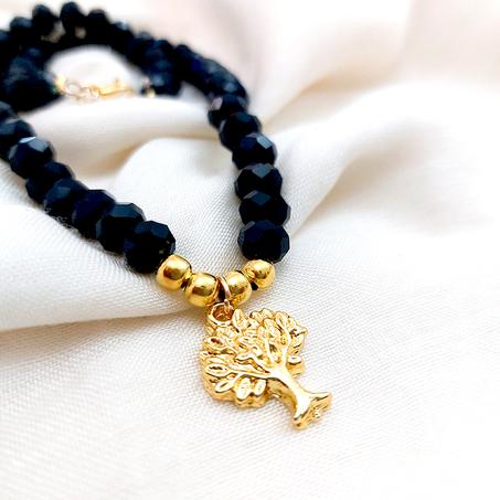 Collier cristal noir