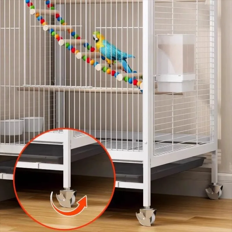 Luxury Large Bird Cage Villa, Parakeet Breeding Pet House, Multi-Functional Indoor Bird Nest, Home Use Decorative Pet Habitat