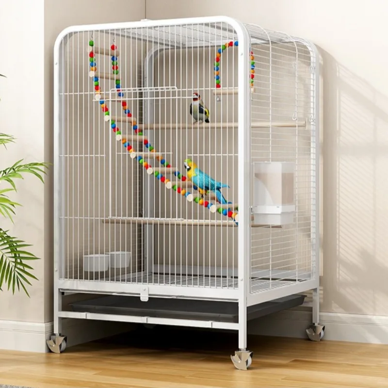 Luxury Large Bird Cage Villa, Parakeet Breeding Pet House, Multi-Functional Indoor Bird Nest, Home Use Decorative Pet Habitat