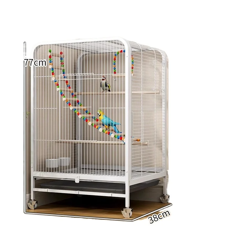 Luxury Large Bird Cage Villa, Parakeet Breeding Pet House, Multi-Functional Indoor Bird Nest, Home Use Decorative Pet Habitat