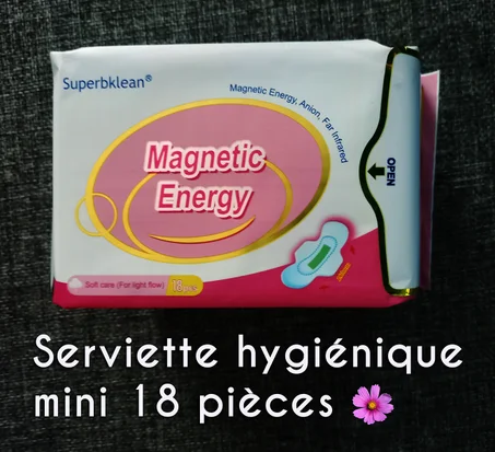 SERVIETTES HYGIENIQUES MAGNETIQUE SUPERBKLEAN ROSE