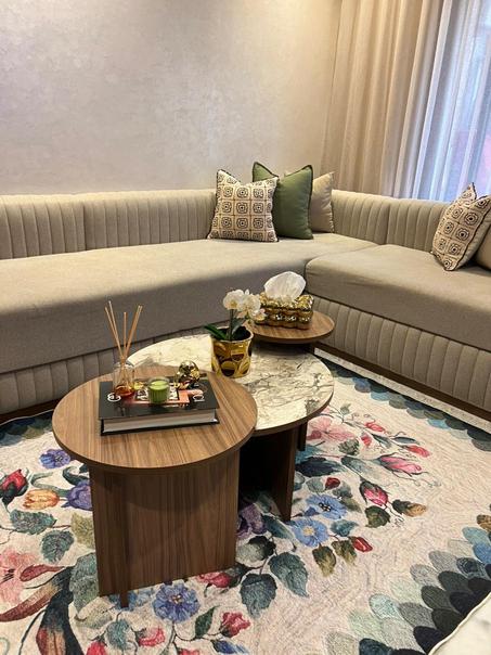 table basse effet marbre