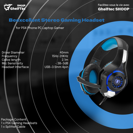 Beexcellent Stereo Gaming Headset