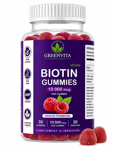 Biotine Gummies 10 000 mcg – 30 Gummies | GreenVita
