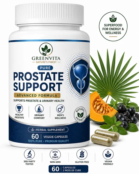 Prostate Support – 60 Gélules | Santé de la Prostate & Confort Urinaire 💙