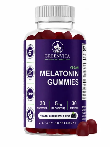 Melatonin Gummies 5 mg – 30 Gummies | GreenVita