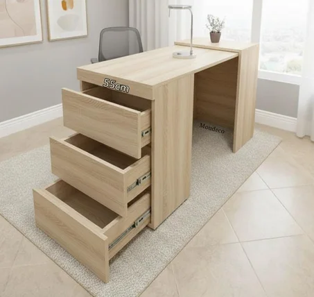 Bureau pliable 3 tiroirs