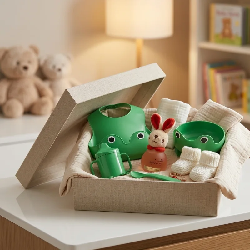 Pack Service Repas Éducatif 4 Pièces + Cadeau Parfum Bébé “Baby Love”