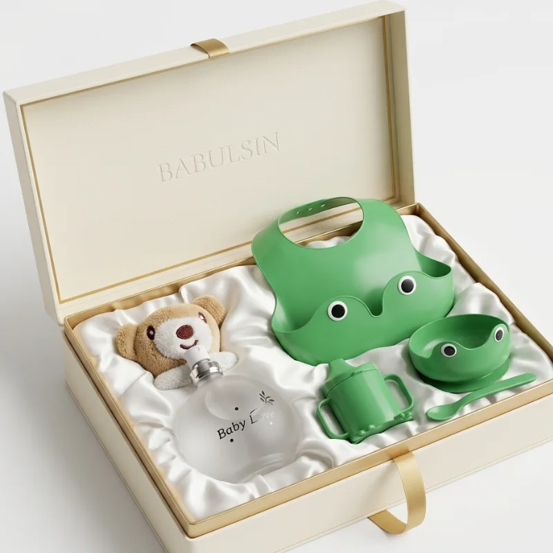 Pack Service Repas Éducatif 4 Pièces + Cadeau Parfum Bébé “Baby Love”