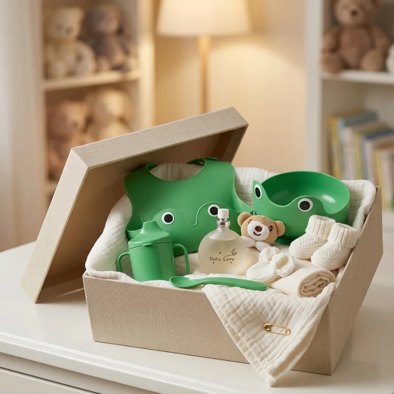 Pack Service Repas Éducatif 4 Pièces + Cadeau Parfum Bébé “Baby Love”