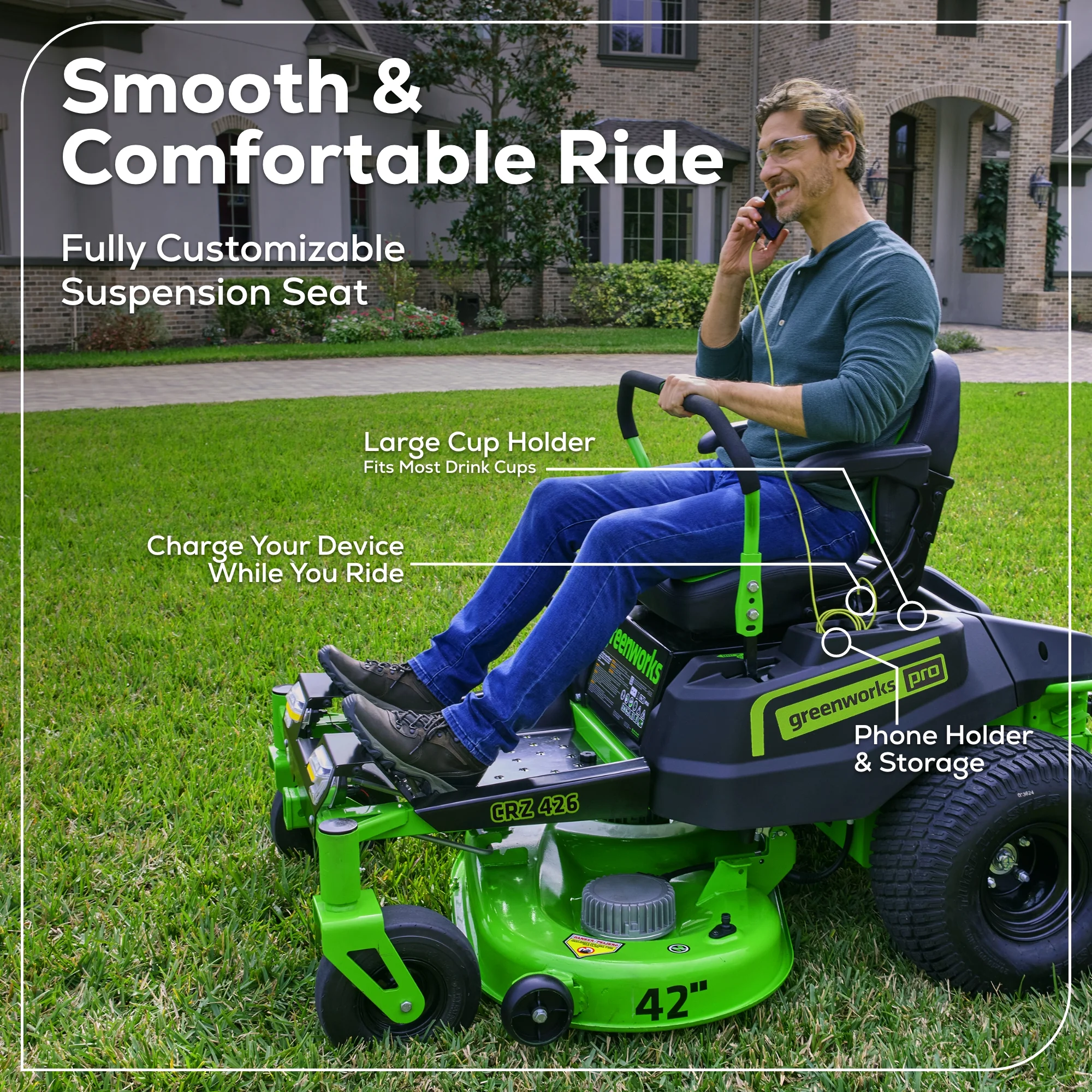 Greenworks Pro 60V 42-Inch CrossoverZ Zero Turn Mower