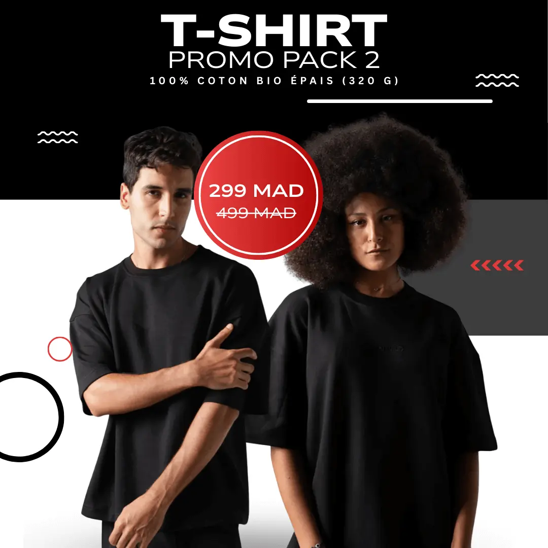 Promo: Pack 2 Oversized Tshirts