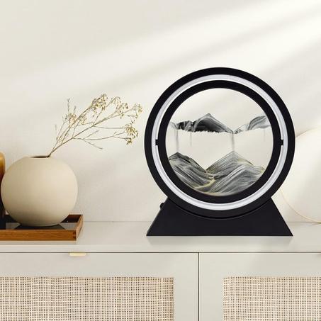 فن الرمل المتحرك ثلاثي الأبعاد مع إضاءة LED