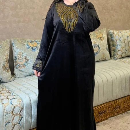 بيجاما موبرة مع الستراس