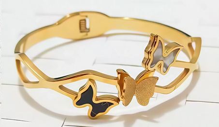 سوار الفراشة المزدوجة للنساء