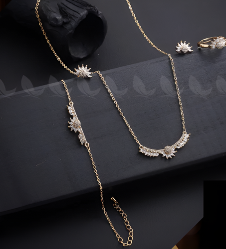 مجموعة قلادة ألماس سوليتير