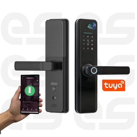 SERRURE INTELLIGENTE - ACCES WI-FI, EMPREINTE DIGITALE, RFID, ECRAN TACTILE, ET CATS EYE CAMERA