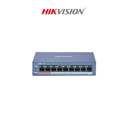 SWITCH 8 PORTS FAST ETHERNET 10/100 POE 12M (DS-3E0109P-E-M-B)