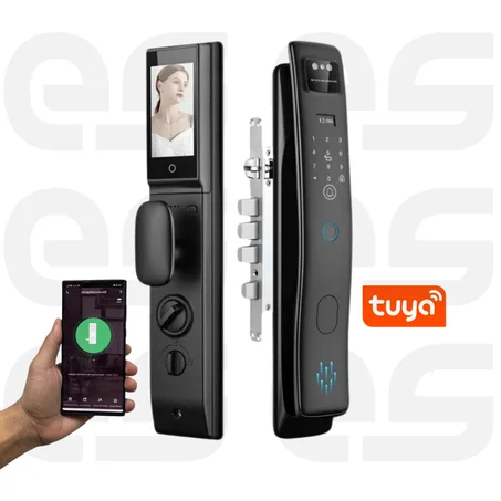 Serrure WiFi Reconnaissance Faciale, Vidéo, Empreinte & NFC