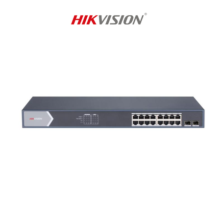 SWITCH 16 PORTS FAST ETHERNET 10/100/1000 POE 12M (DS-3E0518P-E-M-B)
